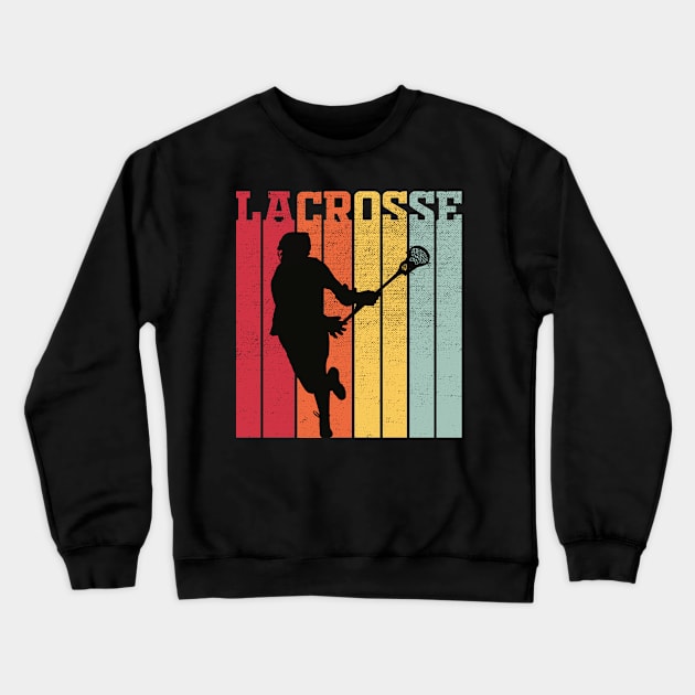 Vintage Lacrosse Crewneck Sweatshirt by DragonTees